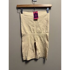 Shapermint Empetua All Day Every Day High Waisted Shaper Shorts Women Small Nude